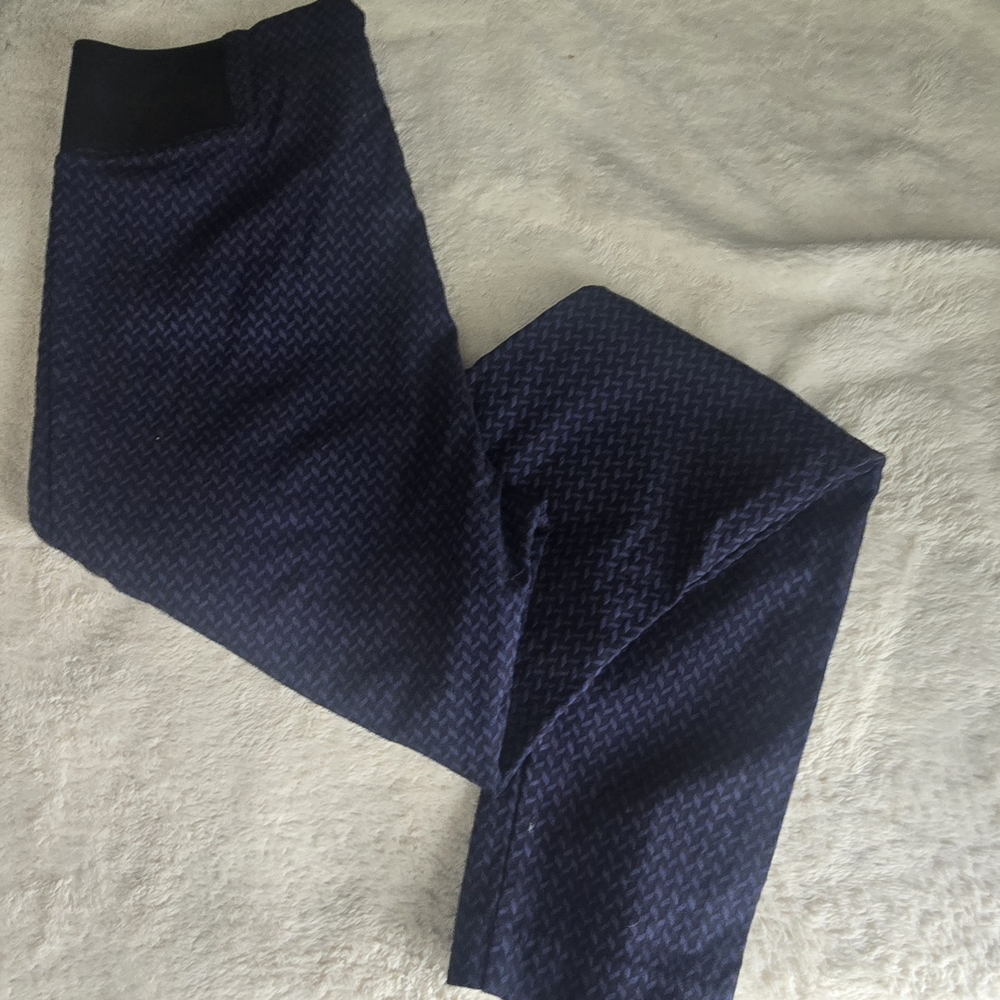 Navy Patterned Pants